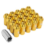 20Pcs J2 7075 Forged Aluminum M12x1.5 Knurled Top Lug Nut Kit for