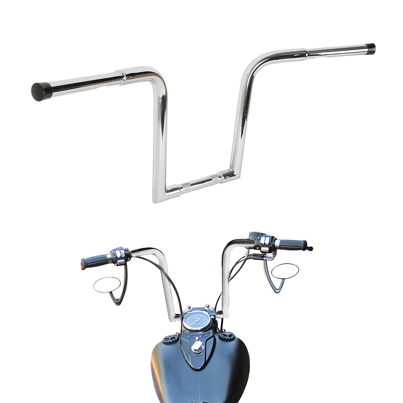 Ape Hanger Handlebar 1 1/4" 14" Rise for Harley Sportster XL883 XL1200 (2004–2023)