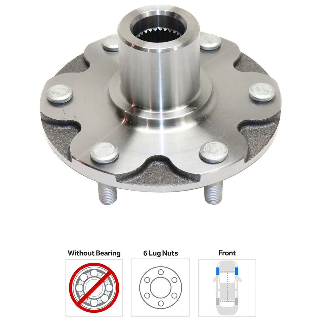 Wheel Hub for Toyota Tacoma (2005–2009) Front Driver/Passenger Side 6 Lug 4WD