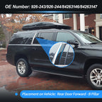 Rear Door B Pillar Trim Mould Panel Pair for Chevrolet Suburban (2015–2018)