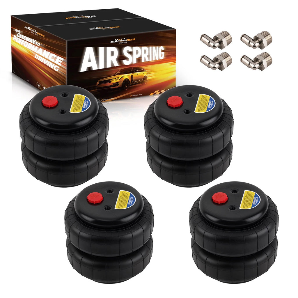 Set of 4 Air Suspension Spring Bags for Heavy Duty Trucks (2500lb)