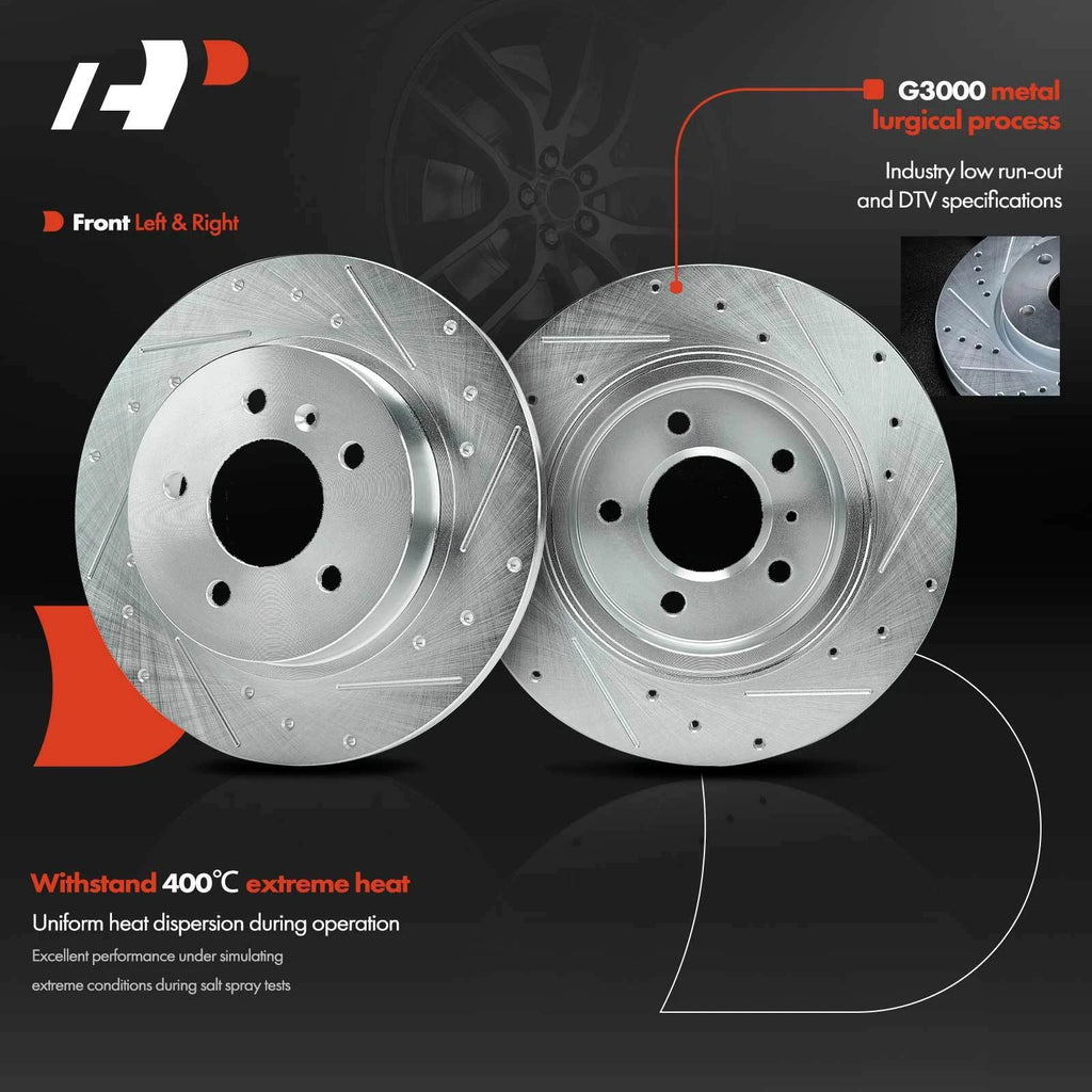 Drilled Brake Rotors for Cadillac DTS, Buick Lucerne (2006–2011)