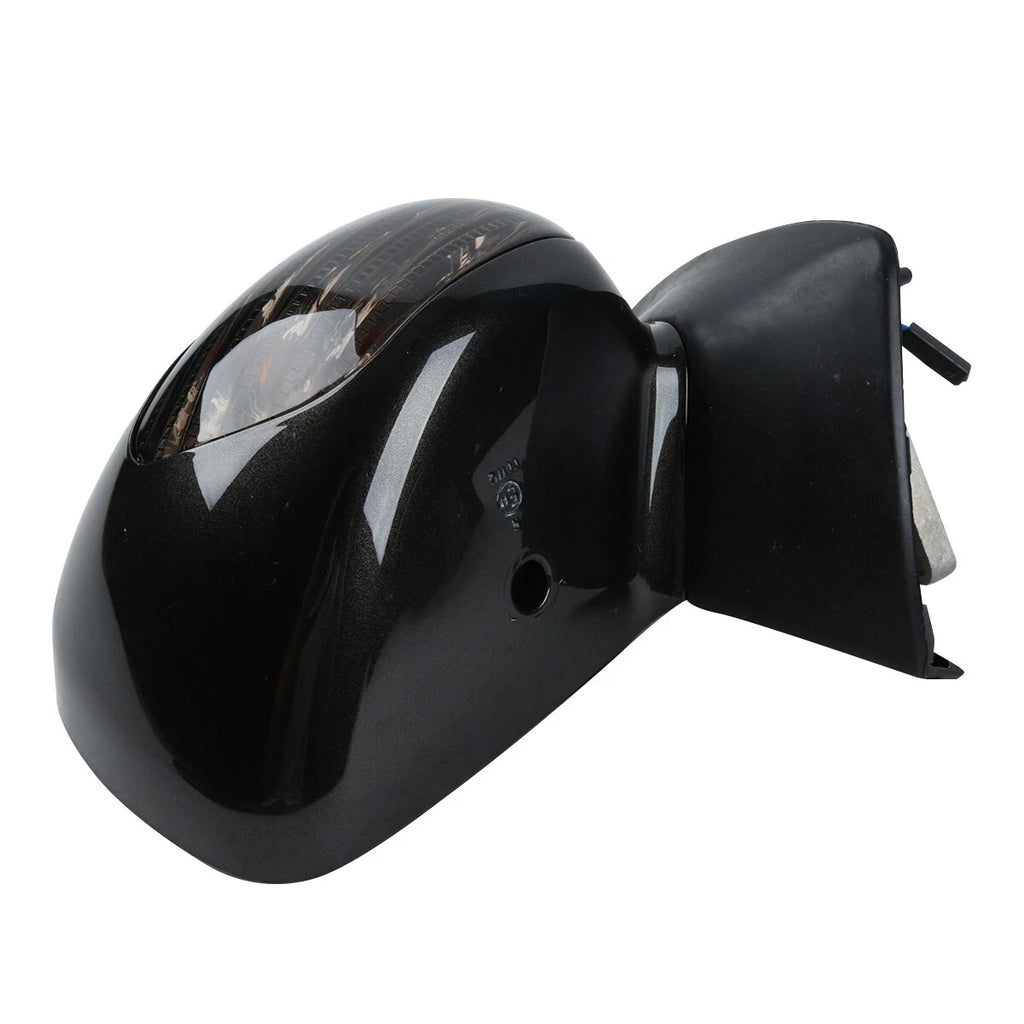 Black Rearview Mirrors with Smoke Signal Lens for Honda Goldwing GL1800 (2001–2017)