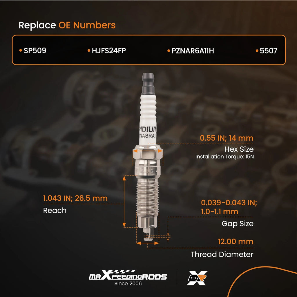 Iridium Spark Plugs for Ford Explorer Sport Trac 4.6L (2008–2010) SP509 HJFS24FP