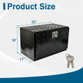 30" x 17" x 18" Black Aluminum Tool Box for Pickup Truck (Fits )