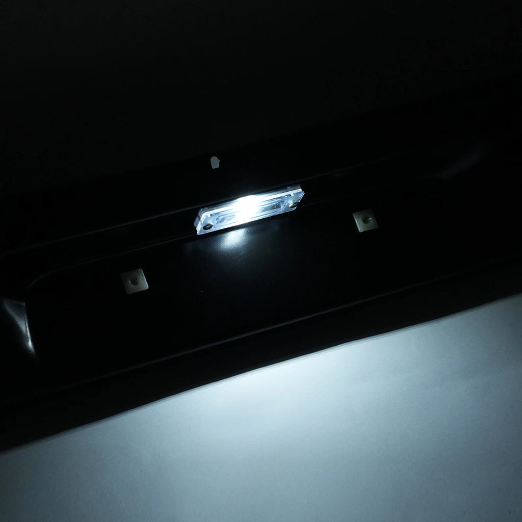 Rear Steel Roll Pan for Ford F150 (1987–1996) with License Plate Box, LED Light