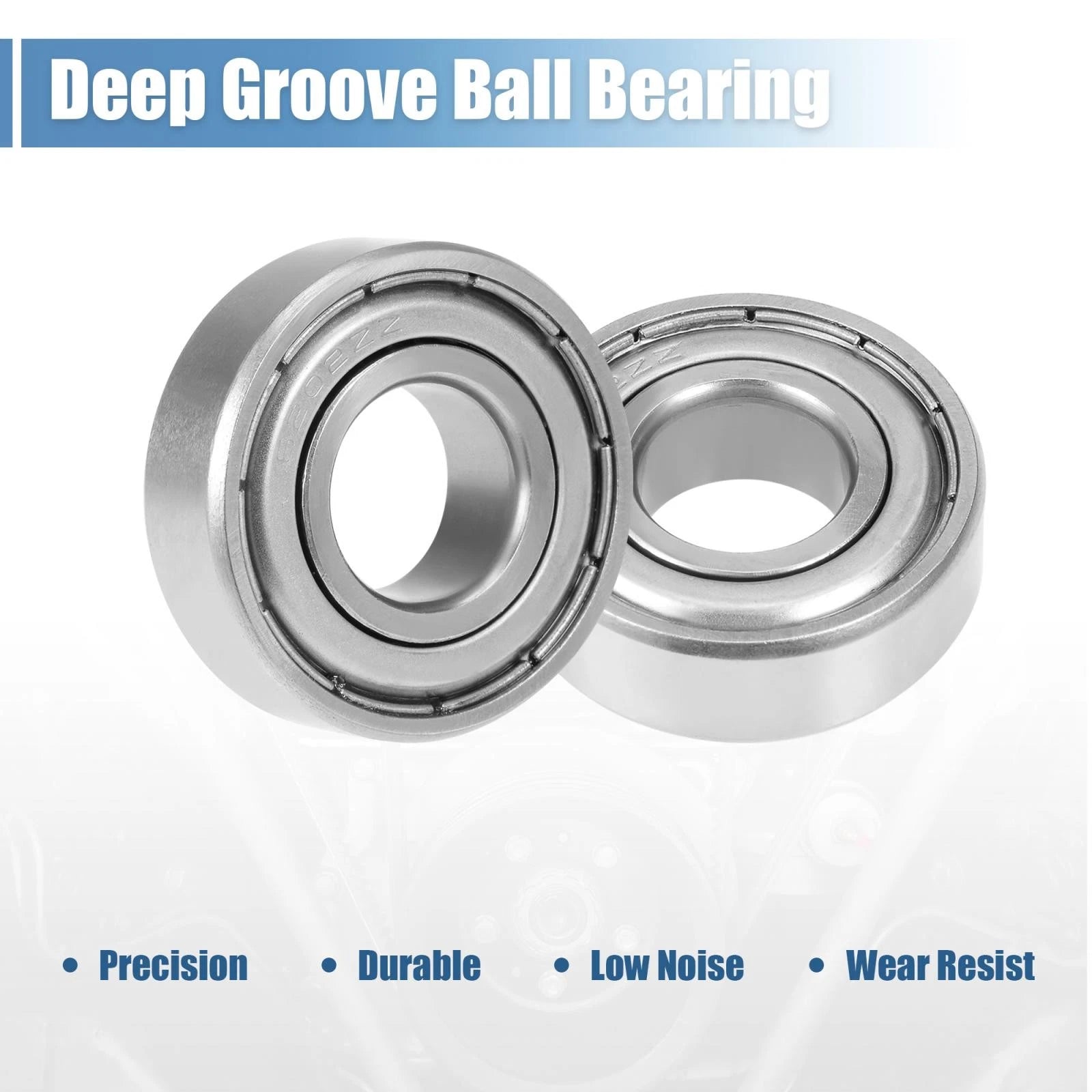 5 Pcs 6202ZZ Deep Groove Ball Bearings for Various Models (15x35x11mm)