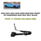 Front Right Side Seat Belt for Ford Mustang (2024–2025) PR3B-C612D64-NB