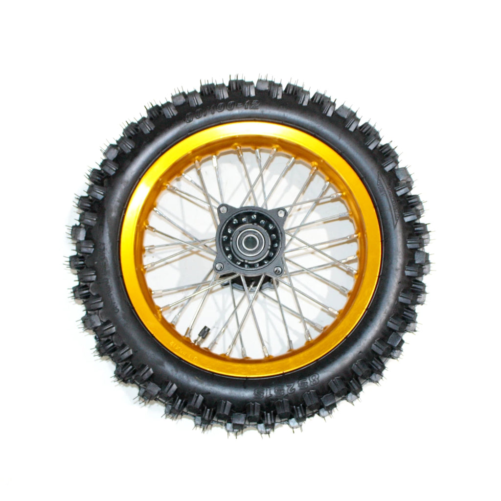 15mm Axle Rear Wheel Rim Tire for PIT PRO Dirt Bike (3.00-12)