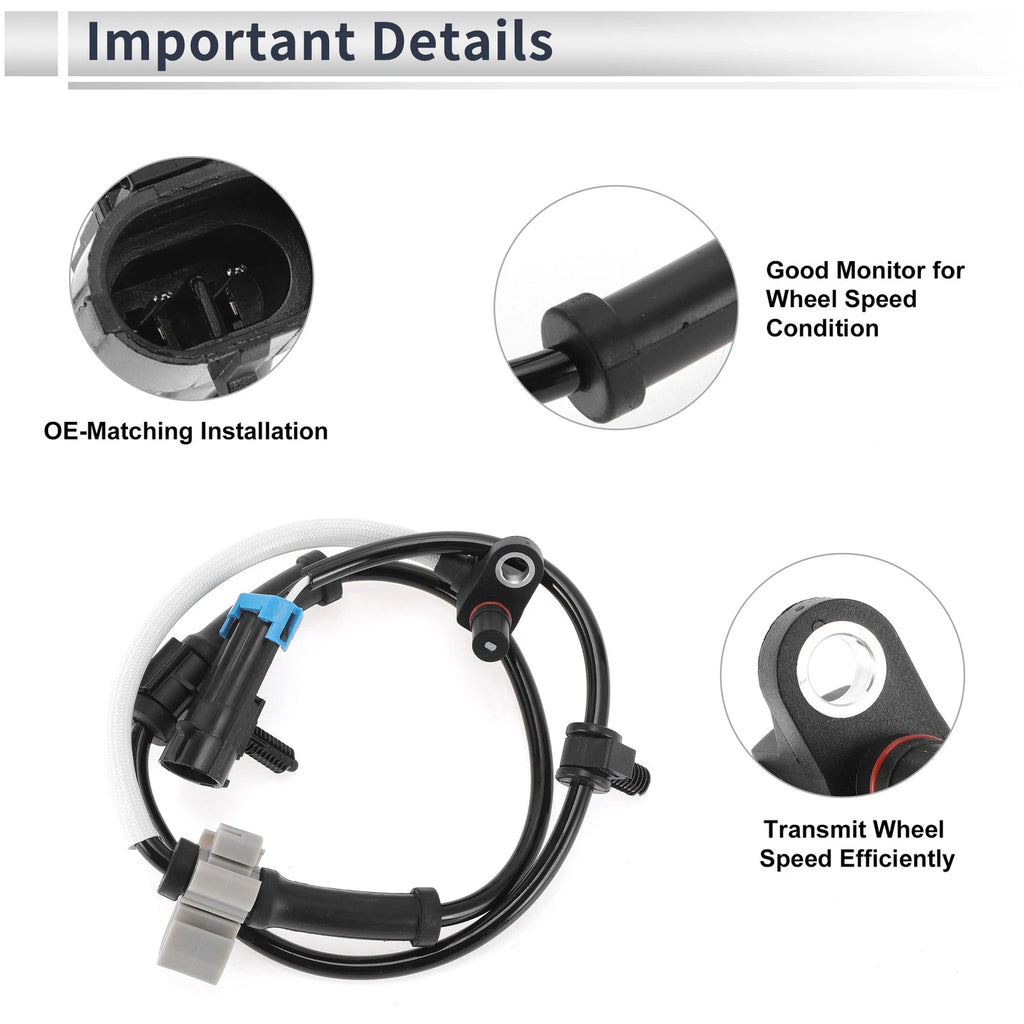 ABS Wheel Speed Sensor Set for Chevrolet Express 2500 (2003–2017) Front Left/Right