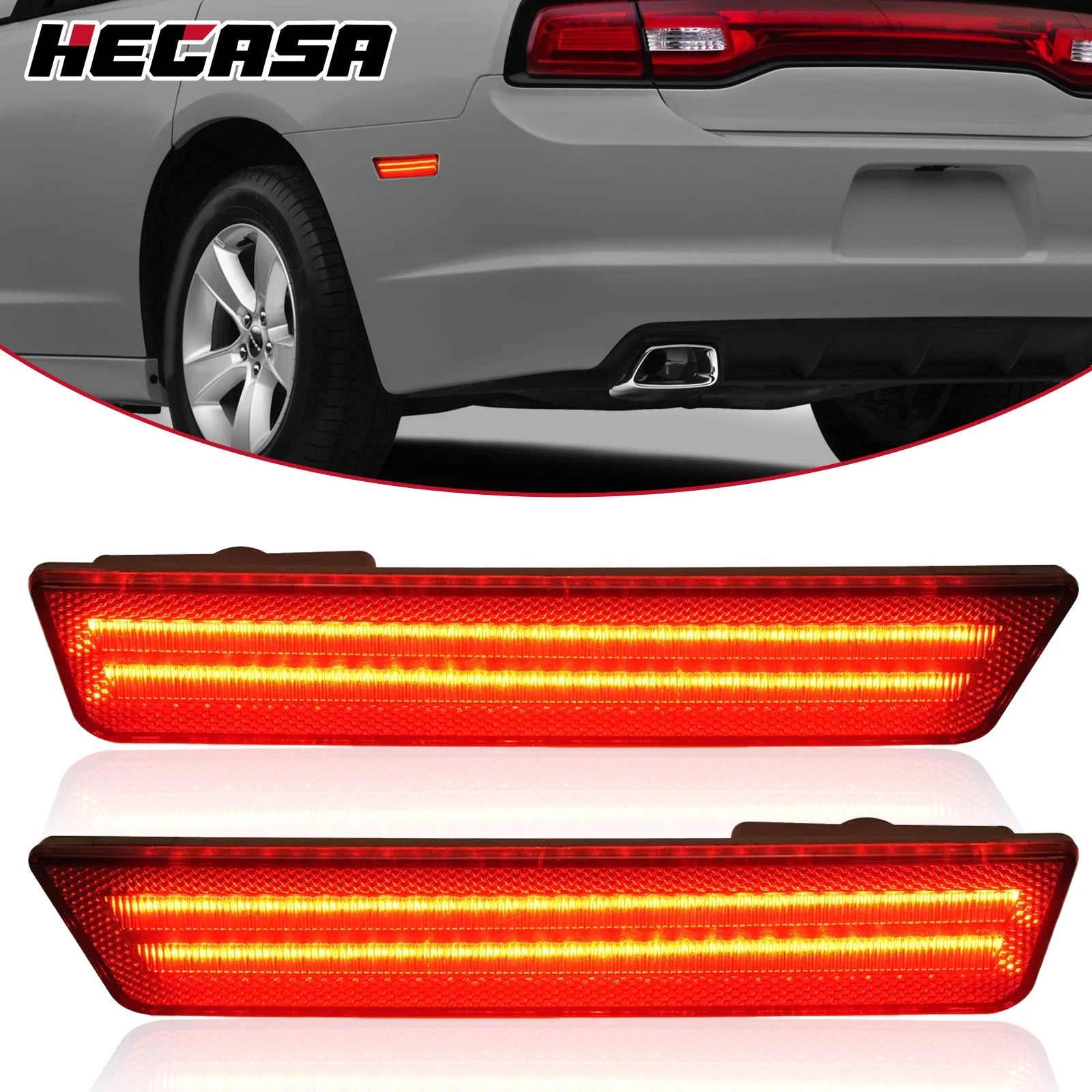 LED Rear Bumper Side Marker Lights for Dodge Charger (2011–2014)