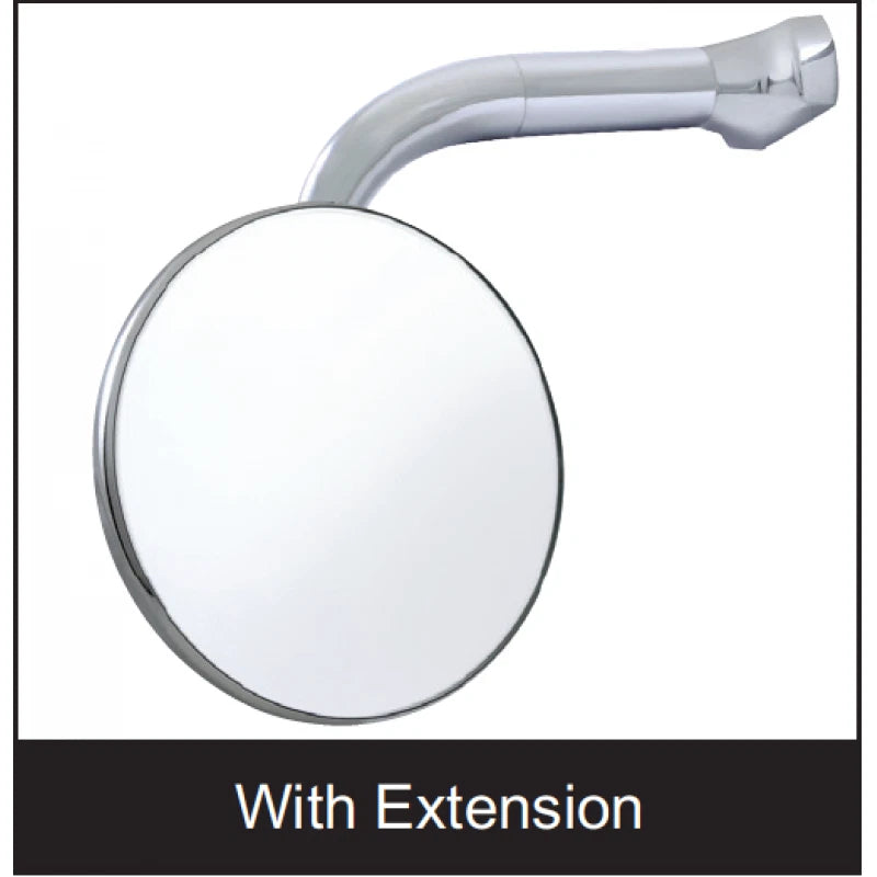 Peep Mirror 1-1/2 Extension Curved Arm Clip On for Hot Rod Door (Universal)
