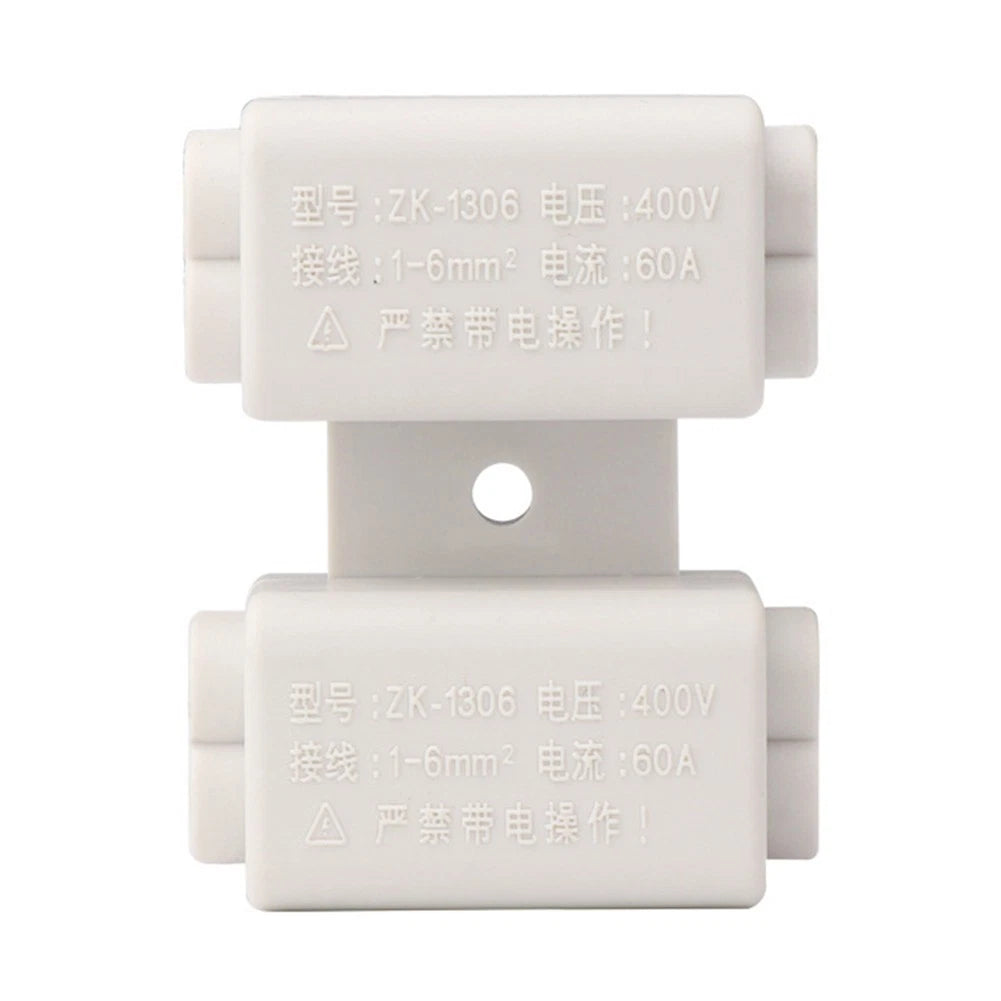 2X Position No Break Terminal Block ZK-1306 400V 60A for Safe Wiring