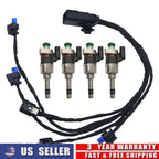 Set of 4 Fuel Injectors & Harness for Buick Encore (2016–2019) GMC Terrain (2018–2022)