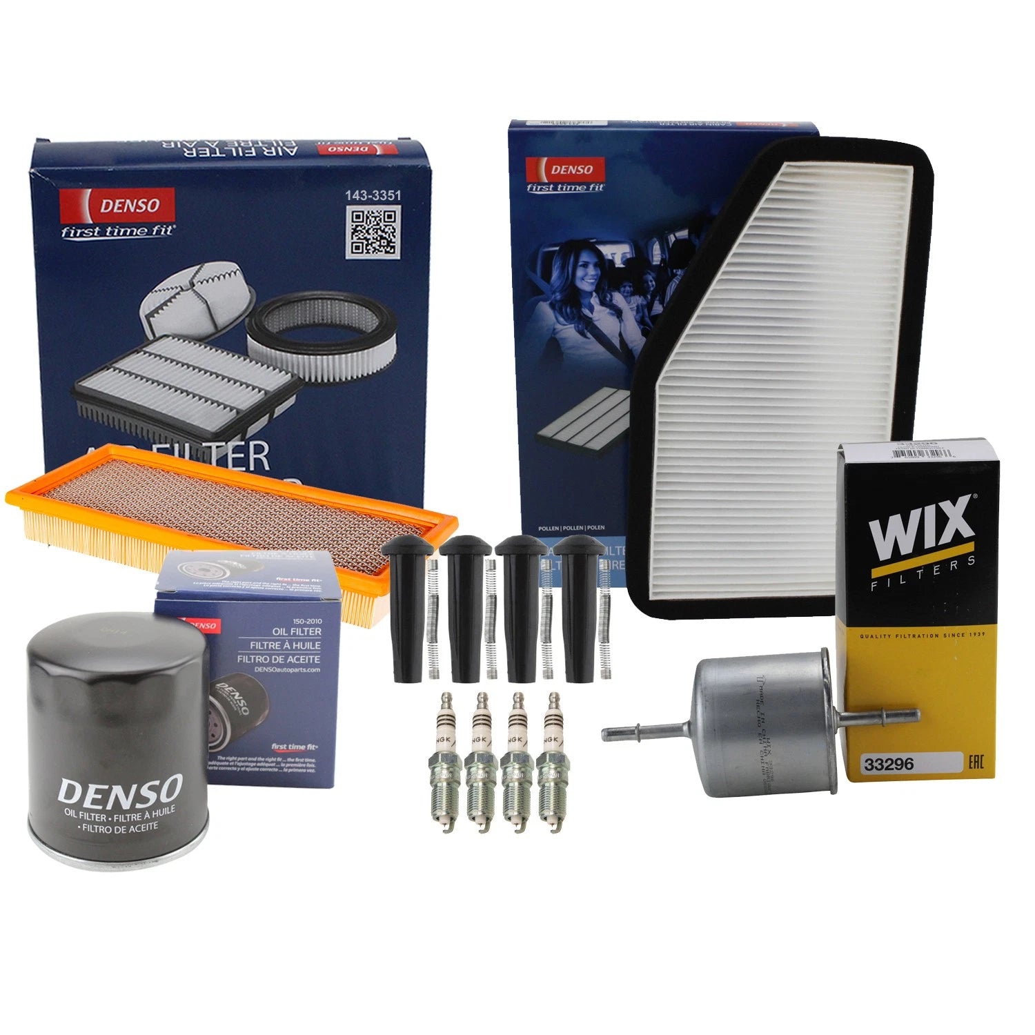 Tune Up Kit with 4 NGK Spark Plugs & Boots for Mazda Tribute (2008)