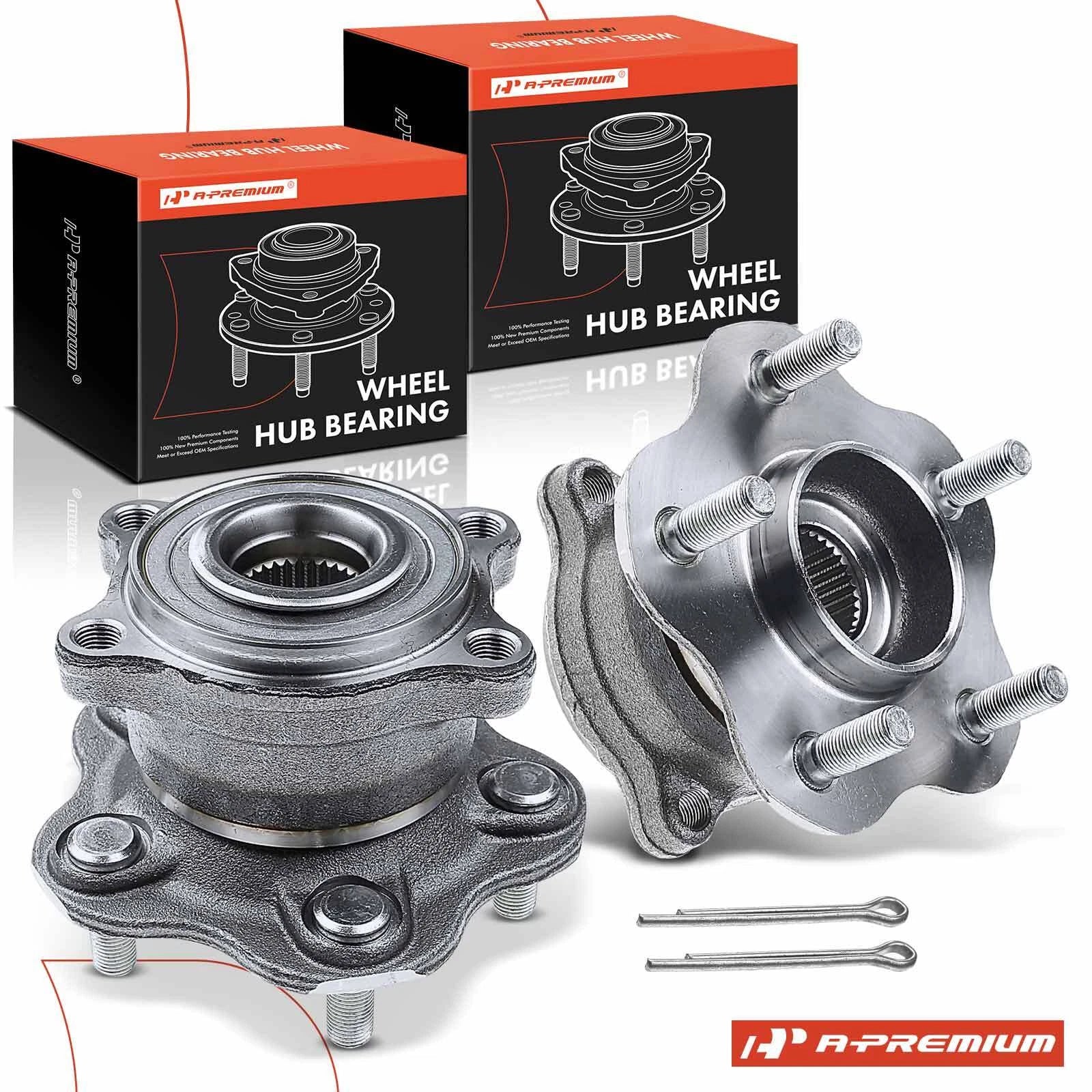2X Rear Wheel Hub & Bearing Assembly for Infiniti Q50 QX50 (2014–2018)
