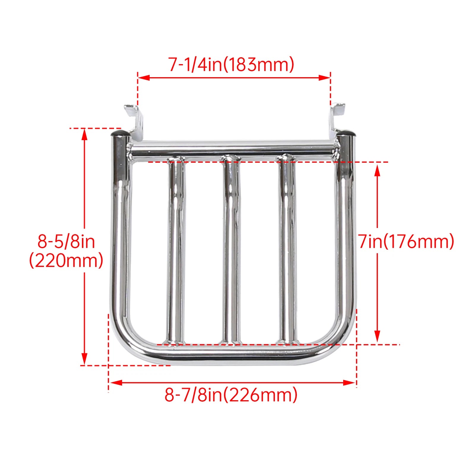 Chrome Rear Luggage Rack for Harley Fatboy Heritage Softail Dyna (1984-Present)
