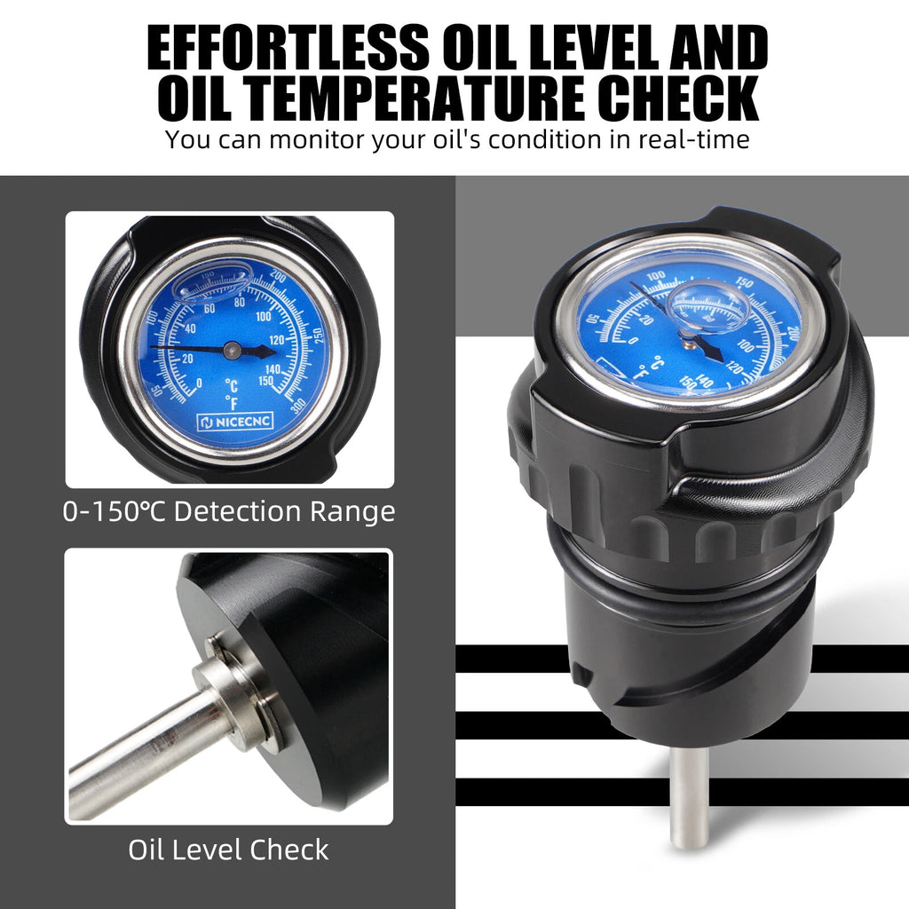 Oil Level Checker Dipstick with Temperature Gauge for Harley Sportster 883 (2004–2023)