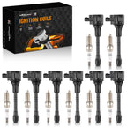 Set of 8 Ignition Coils & Spark Plugs UF-677 for Nissan Armada (2004–2023)