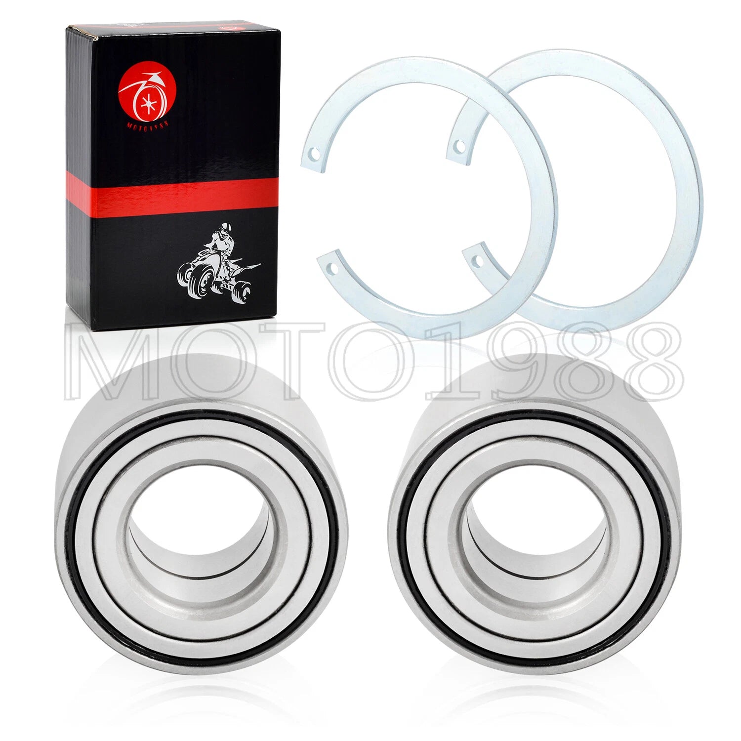 2 Front Wheel Bearing & Circlip Kit for Honda TRX420 Rancher 420 (2014–2024)