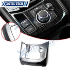 Black Stainless Titanium Inner Gear Shift Media Panel Cover for Mazda CX-5 (2017–2025)