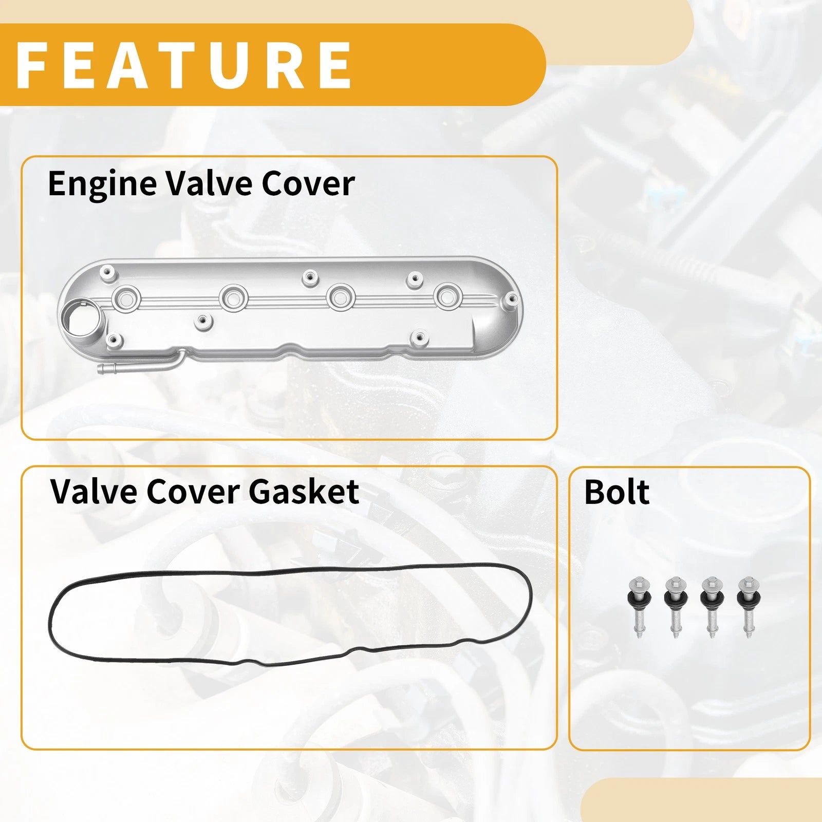 Engine Valve Cover with Gasket No. 12582224 for Chevrolet Tahoe (2000–2008)