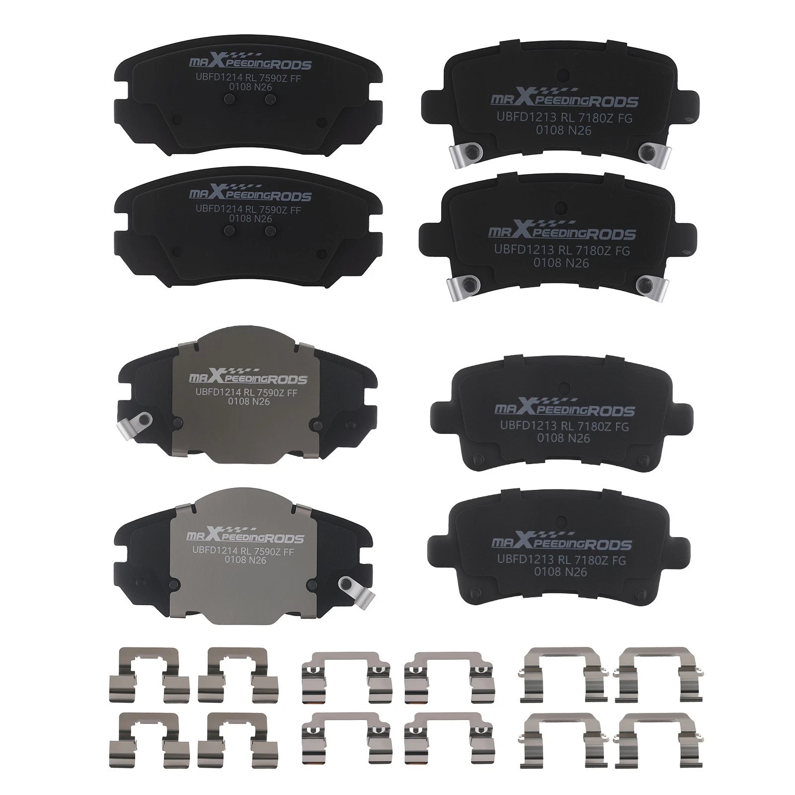 8pcs Ceramic Brake Pads Kit for Buick Allure (2010), LaCrosse (2010–2016)