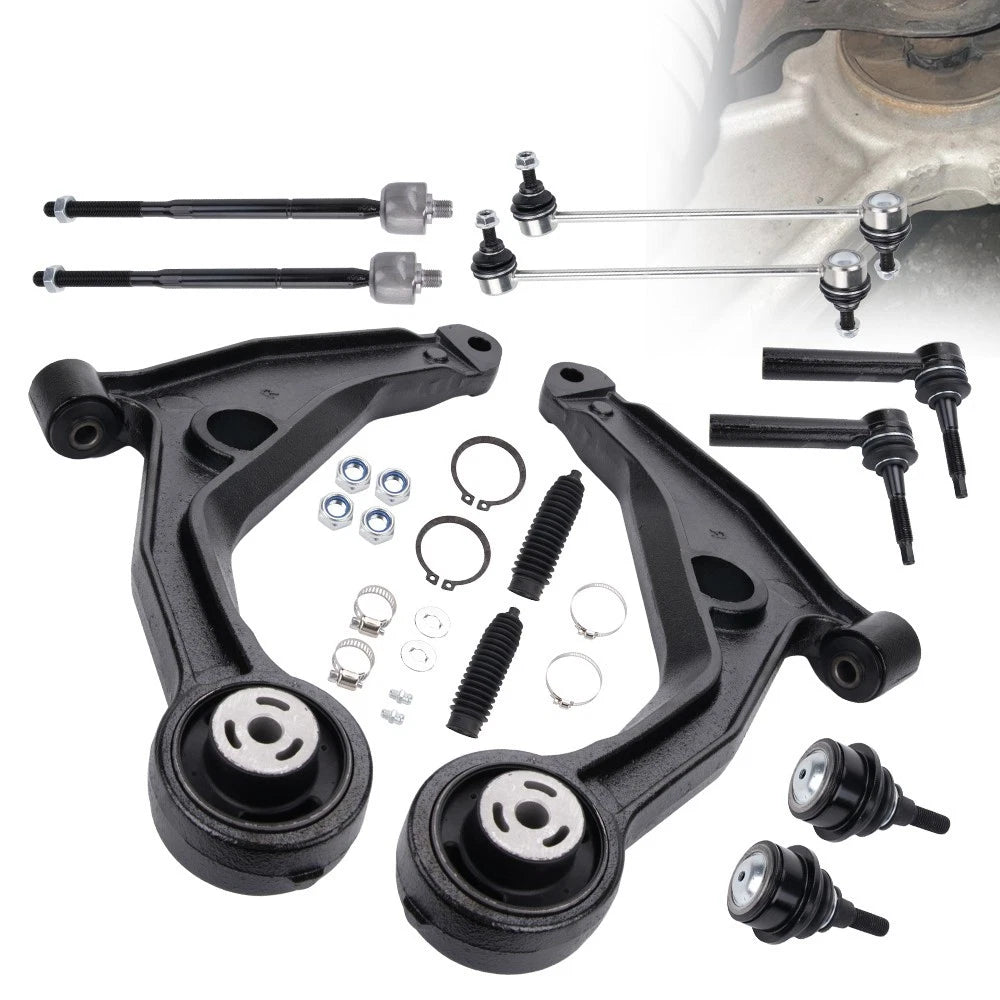 12Pcs Front Control Arm w/Ball Joint & Sway Bar Kit for Dodge Journey (2009–2020)