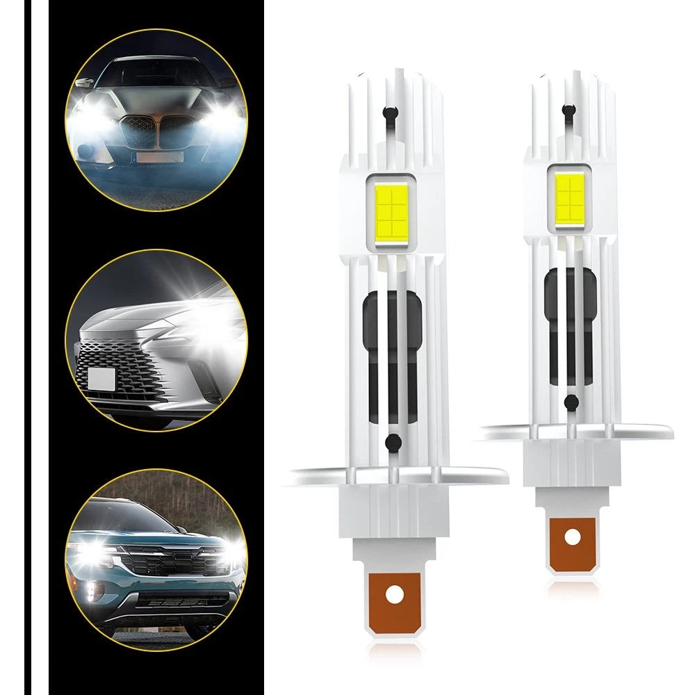 H1 LED Headlight Kit Bulbs for - 6500K 40000LM Combo 2