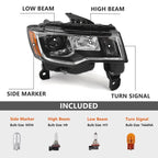 Halogen Chrome Headlight for Jeep Grand Cherokee (2017–2022) W/Bulb, Right