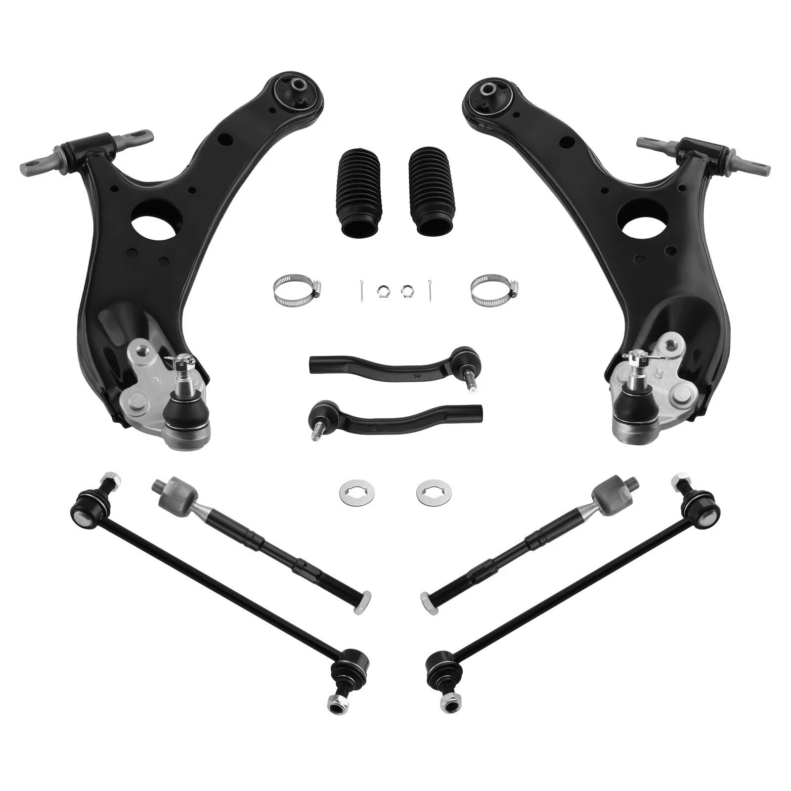 10Pcs Front Lower Control Arm Sway Bar Tie Rod Boots for Toyota Sienna (2011–2020)