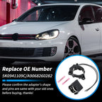H7 Headlight Bulb Socket Adapter Wiring Kit for VW Golf GTI, Passat (2006–2019)