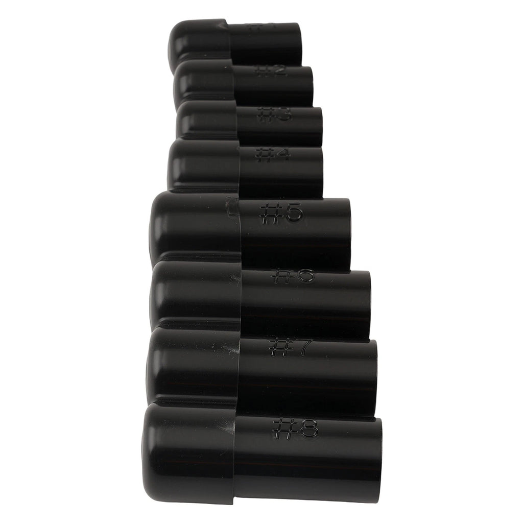 Set of 8 Tap Socket Set 70500 for Threading 1/8"-3/4" Ratchet T-Handle