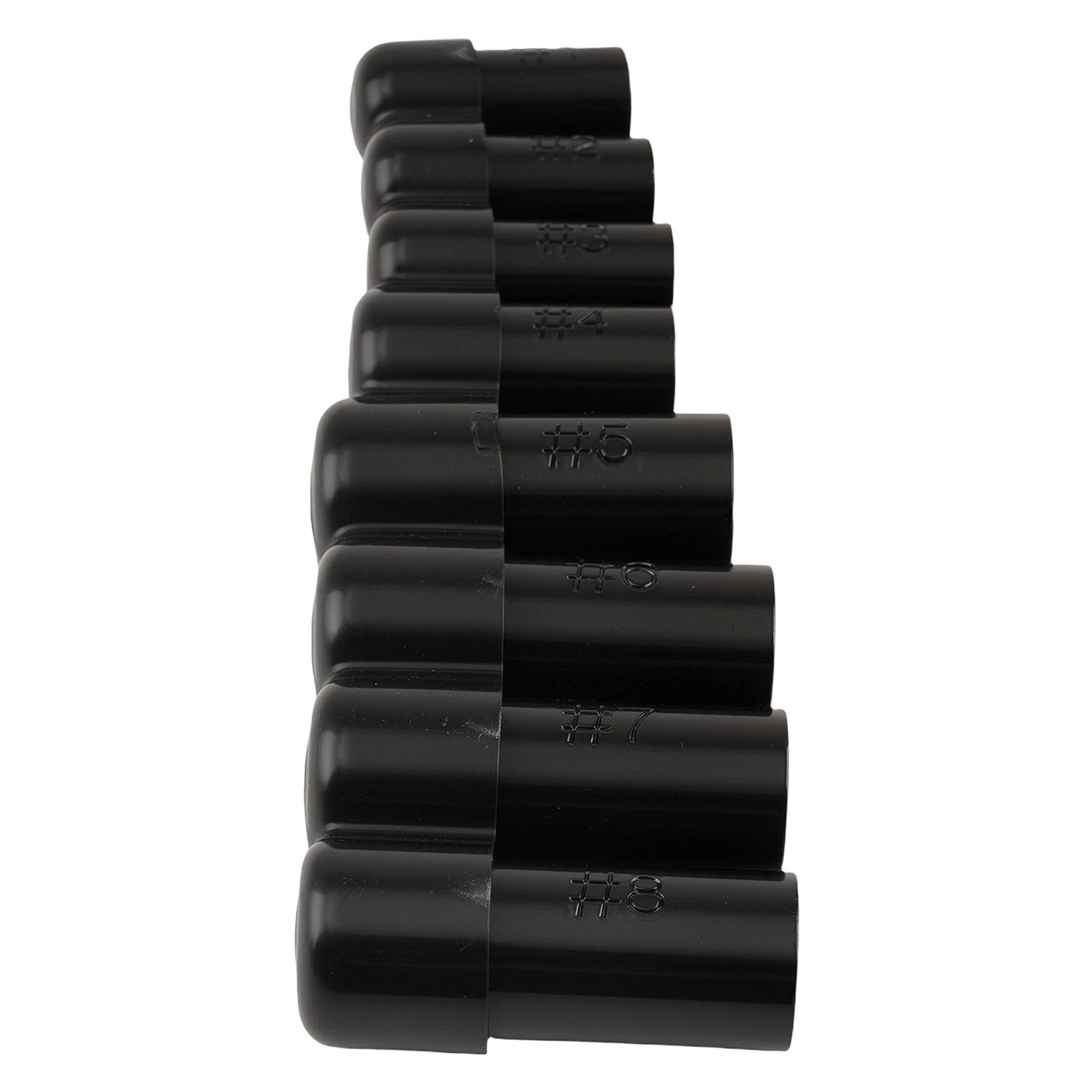 Set of 8 Tap Socket Set 70500 for Threading 1/8"-3/4" Ratchet T-Handle