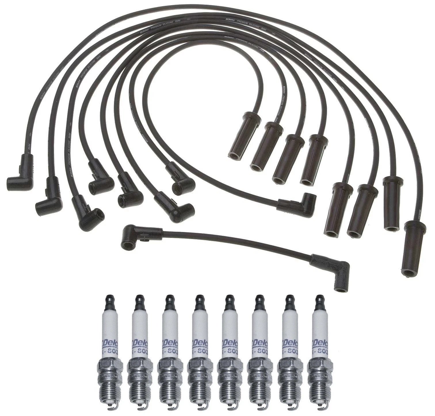 Pro Ignition Wire Set & ACDelco .045" Spark Plugs Kit for K3500 V8 (1990–2000)