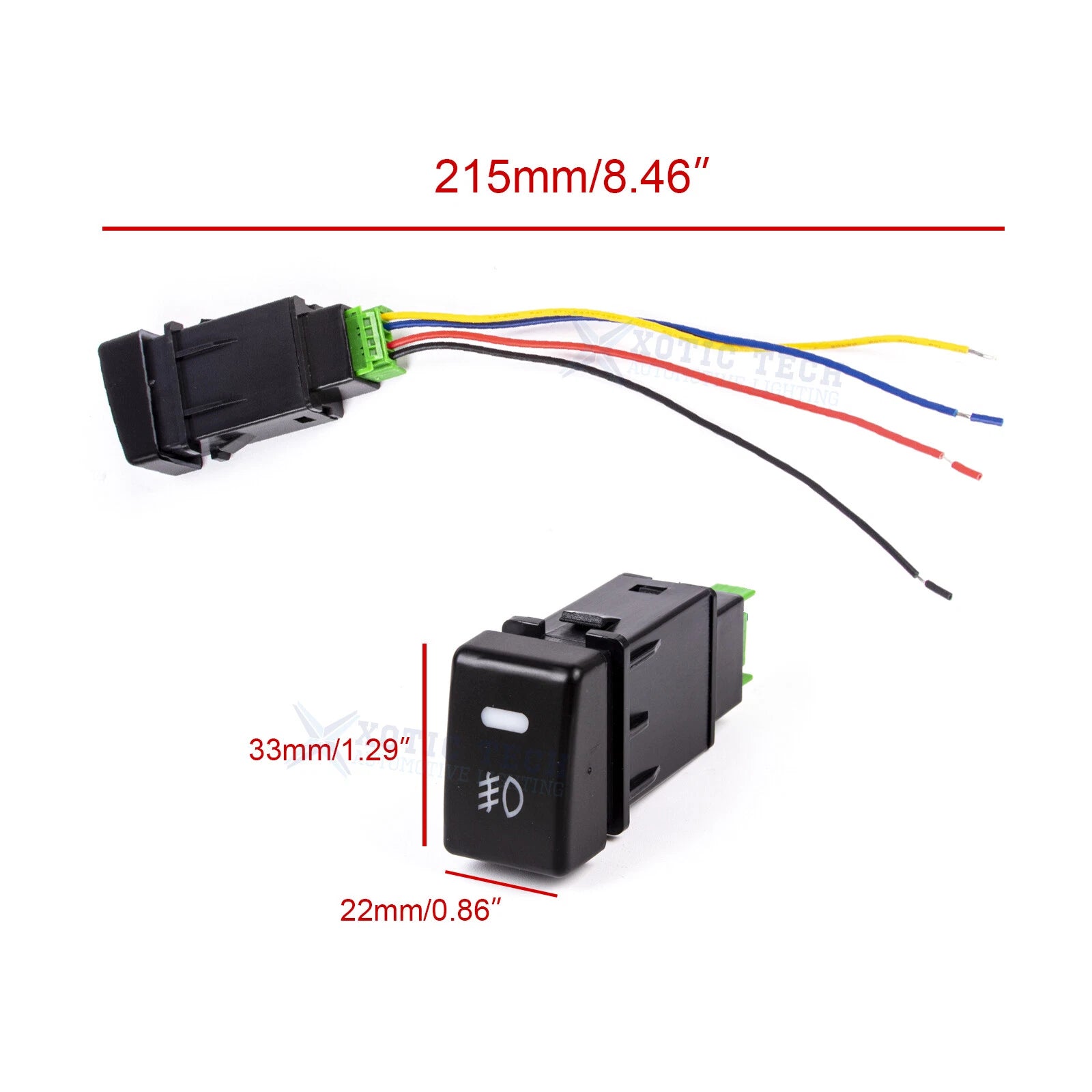 OE Fit 4-Pole 12V Push Button Switch with LED For Isuzu MU-X D-Max (2014-2022)