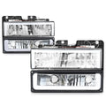 LED DRL Headlights Chrome for Chevy GMC C/K Suburban Tahoe Yukon (1988–2000)