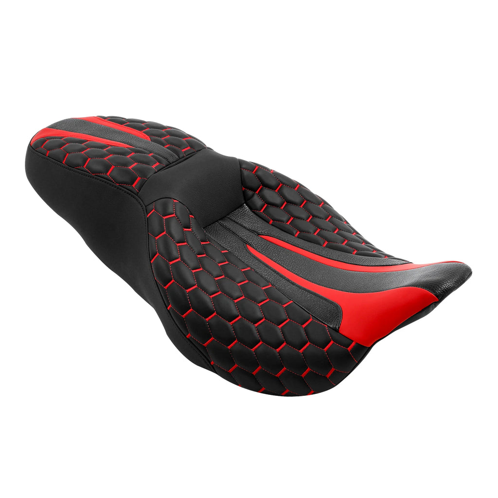 Heated Seats for Harley Electra Tri Glide (2009–2023) Black Red