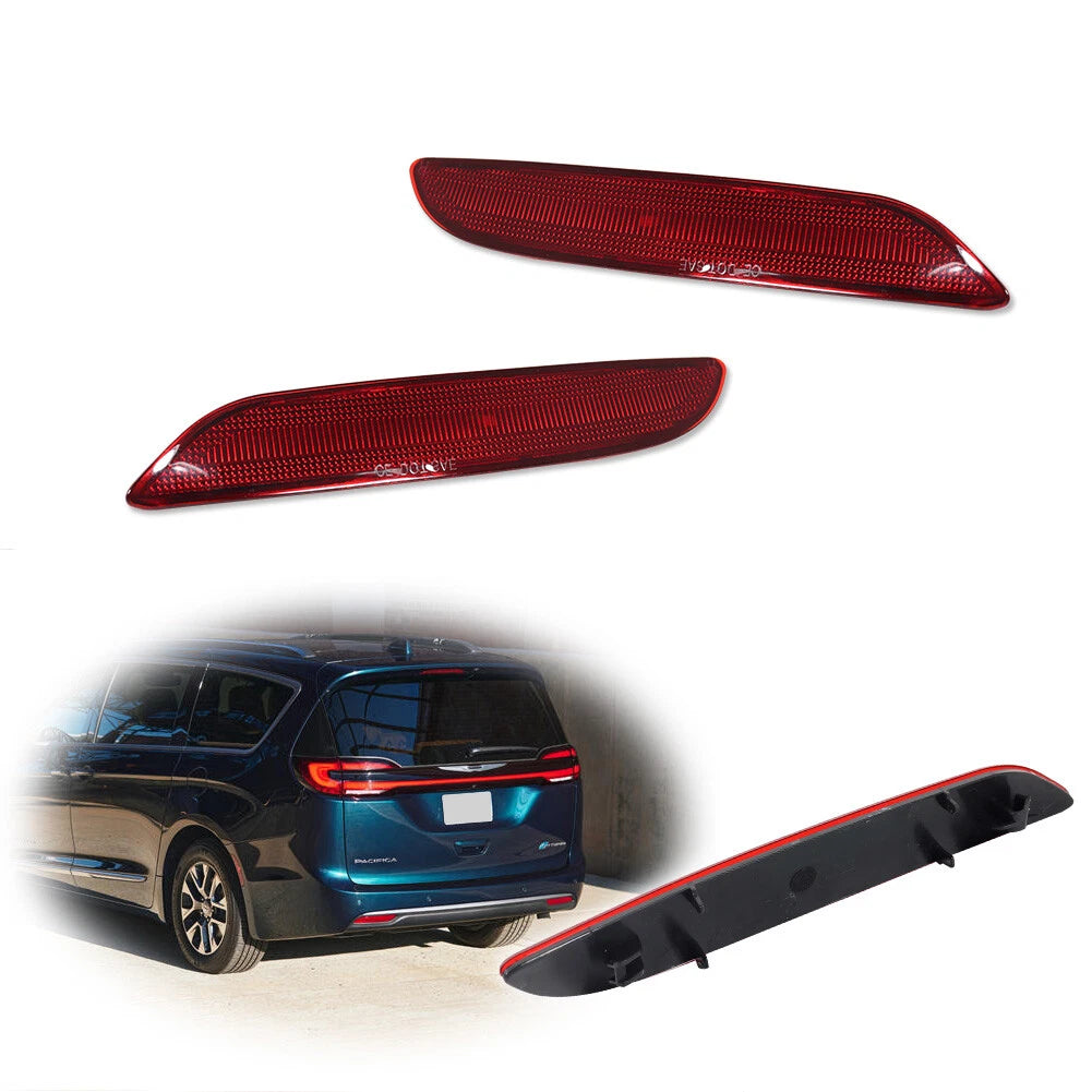 Set of 2 Rear Bumper Reflectors for Chrysler Pacifica (2017–2023)