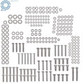 246PCS Stainless Steel Hex Head Nuts and Bolts Kit for Automotive 