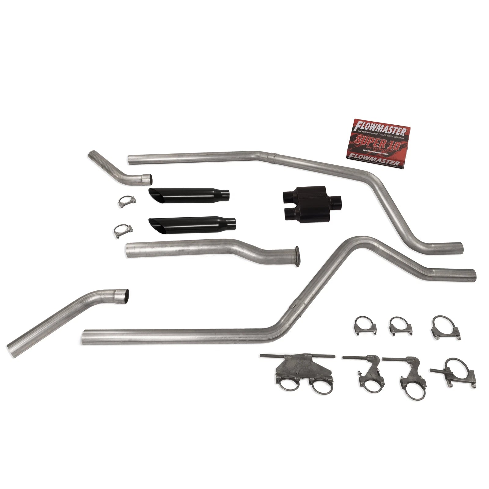 2.5" Dual Exhaust for Dodge Ram 1500 (2019–2025) Flowmaster Super 10 Black