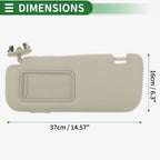 Left Sun Visor for Toyota Corolla (2011–2013) with Mirror No. 74320-12E00-E0