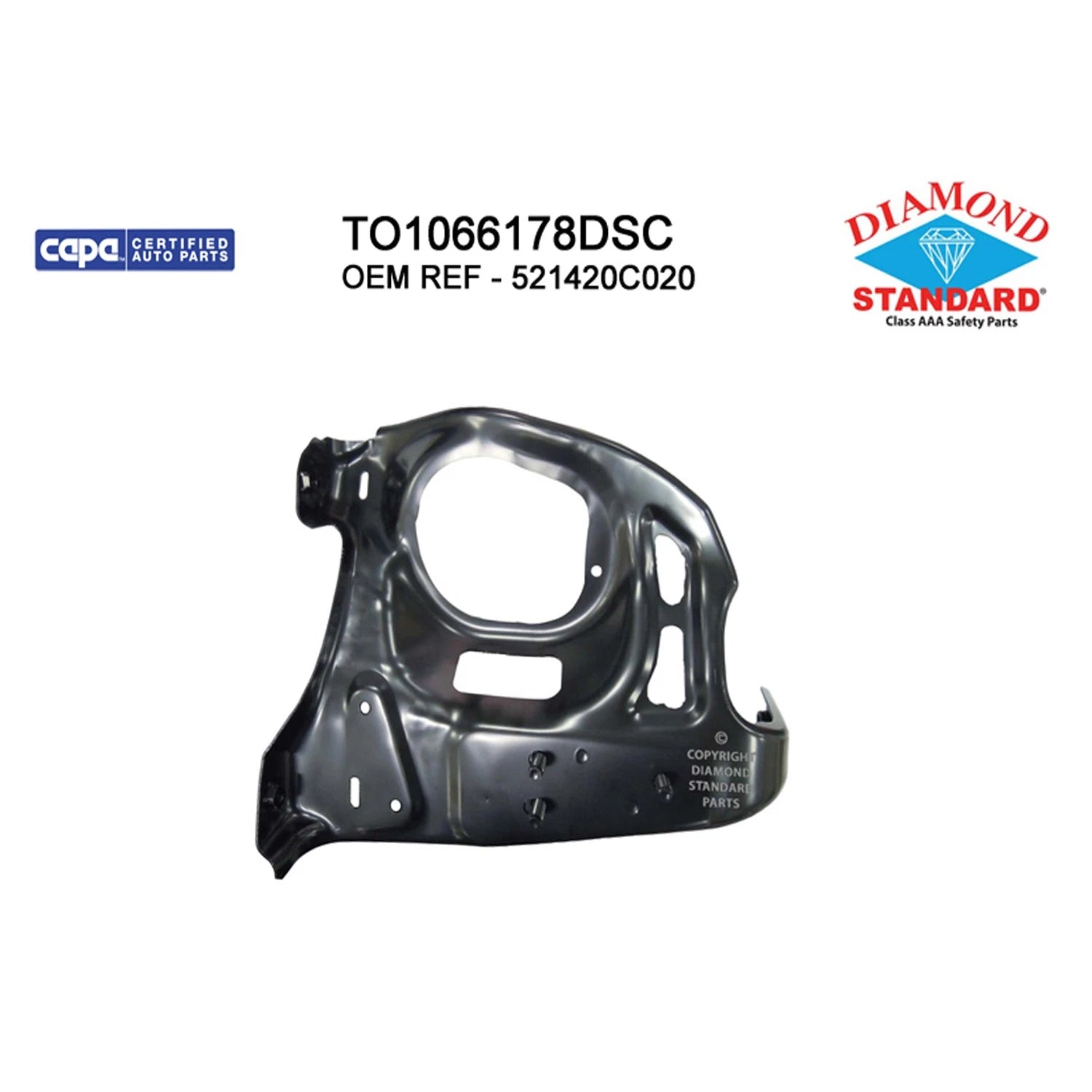 Front Driver Side Bumper Mounting Bracket Replacement for Toyota Tundra (2014–2021)