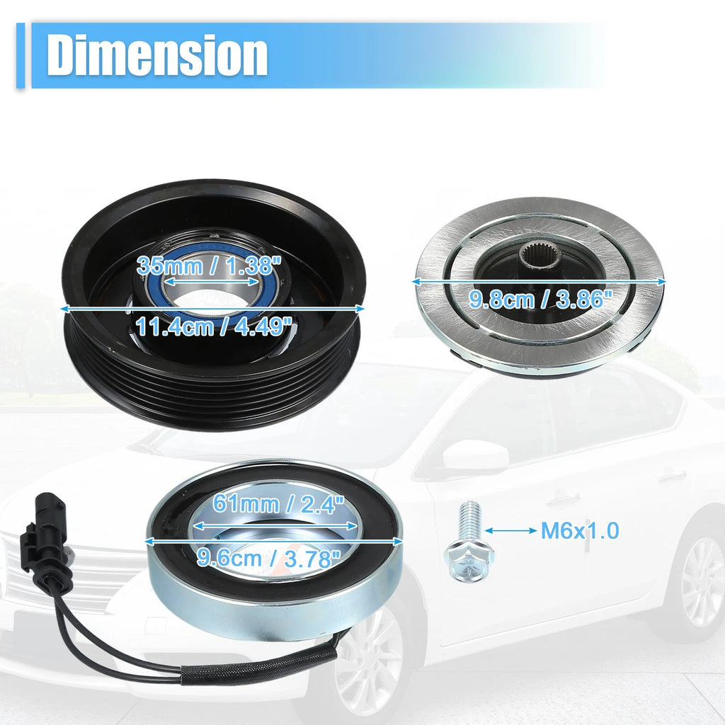 AC Compressor Clutch Set for Chevrolet Silverado 3500HD (2007–2019)