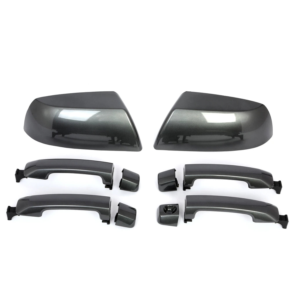 Magnetic Gray Mirror Cover & Door Handle Kit for Toyota Tundra Sequoia (2011–2022)
