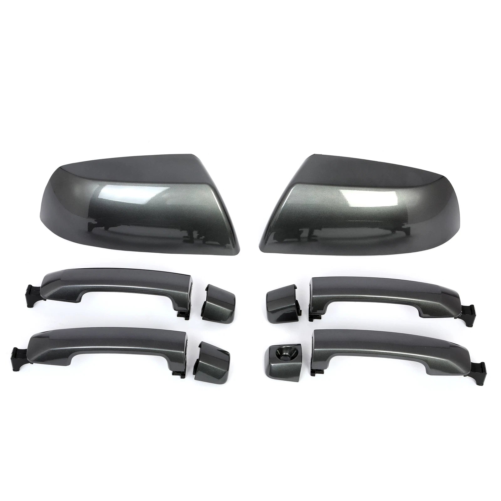Magnetic Gray Mirror Cover & Door Handle Kit for Toyota Tundra Sequoia (2011–2022)