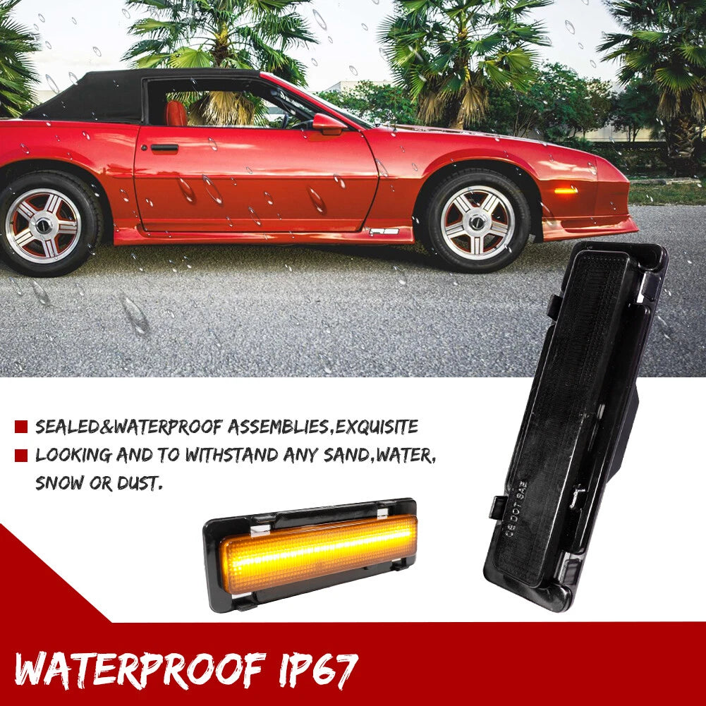 Smoke LED Side Marker Lights for Pontiac Firebird (1982–1992)