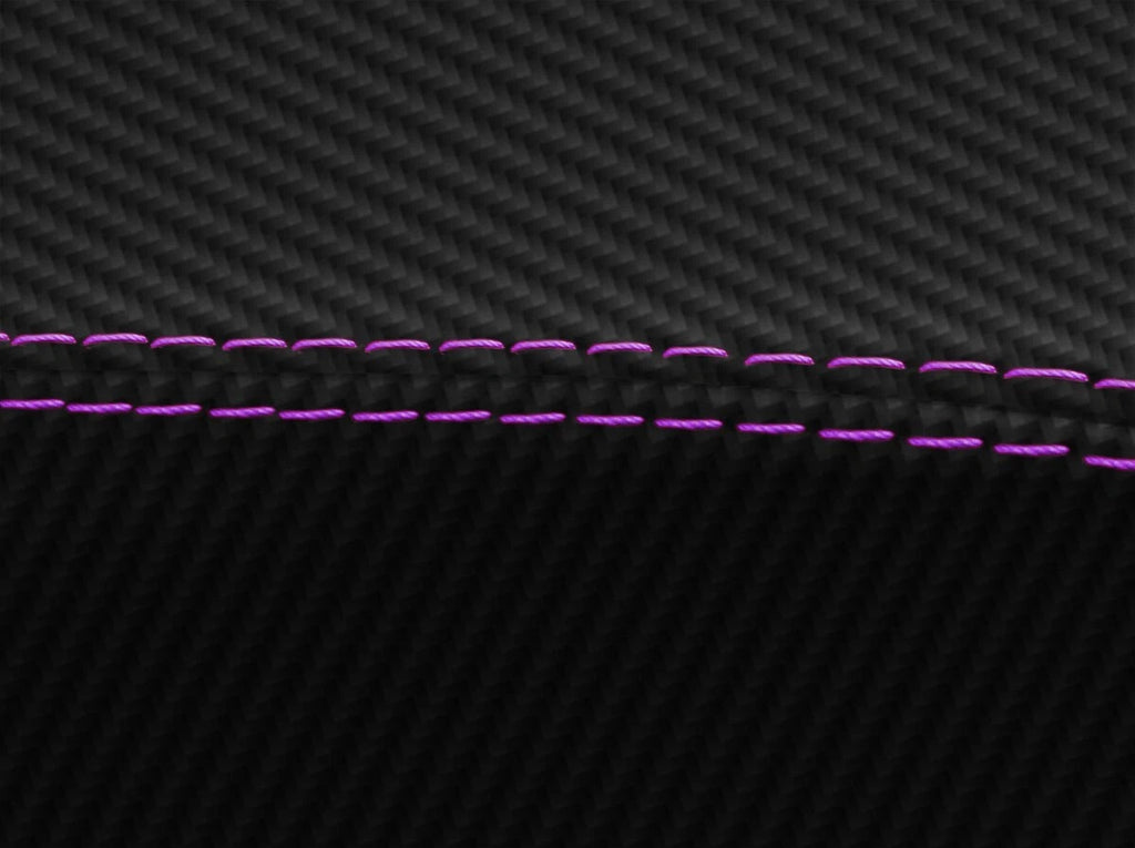 Console Armrest Cover for Jeep Liberty (2008–2013) Carbon Fiber Purple Stitch