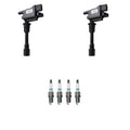 2X Ignition Coil & 4X Denso Iridium Spark Plugs for Mazda Protege (1999–2003)