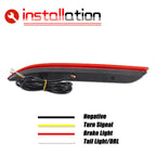 Red Lens Rear Bumper Reflectors for Ford Mustang (2015–2017)